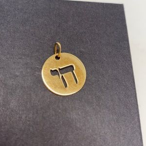 14k solid gold Chai Pendant